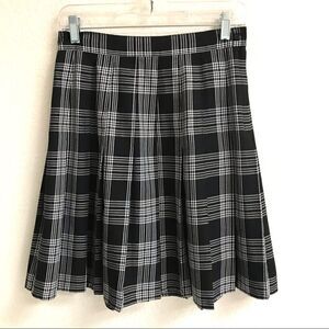 Vintage Y2K Separate Issue black & white Clueless academia plaid mini skirt M*